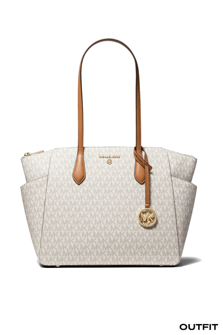 MICHAEL KORS monogrammed tote bag - White